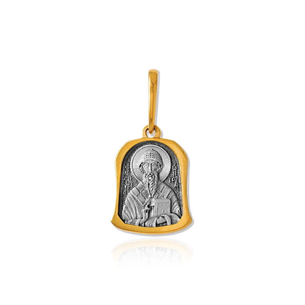 Купить Образ из серебра "Святой Спиридон Тримифунтский" (3573)